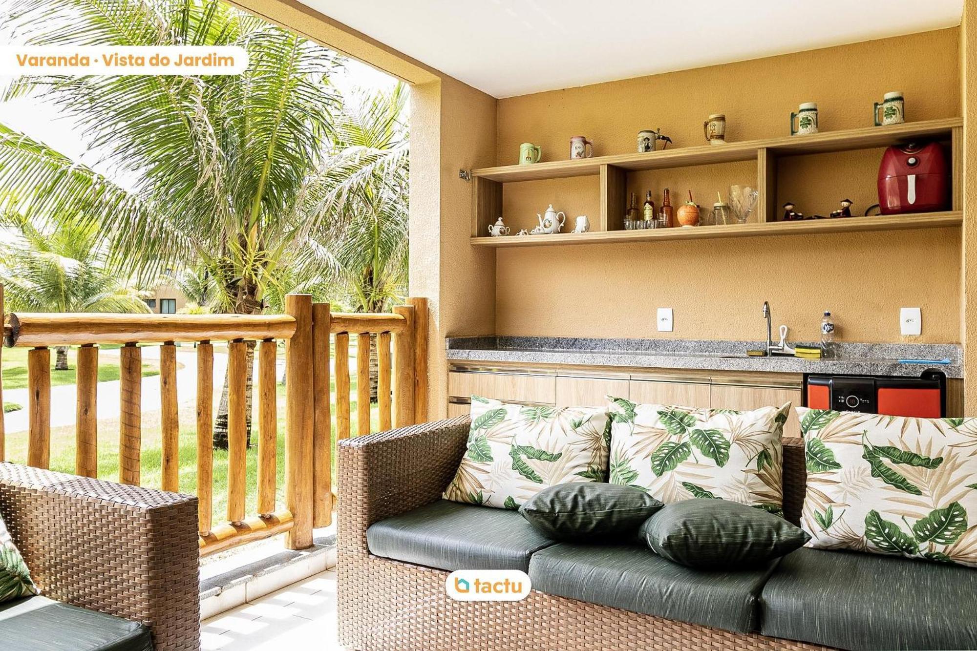 Térreo gigante de 100 m2, perfeito para grupos grandes no melhor bloco do VG Sun Cumbuco por Tactu Exterior foto