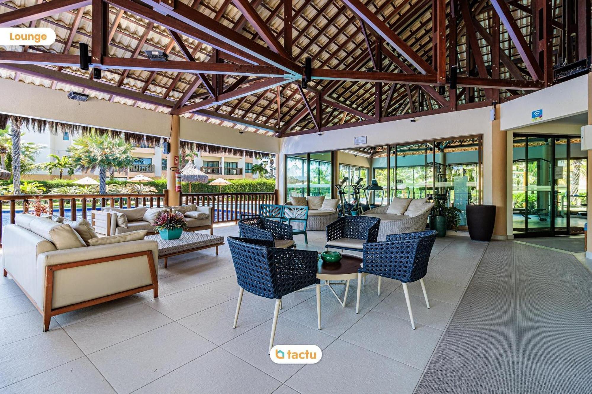 Térreo gigante de 100 m2, perfeito para grupos grandes no melhor bloco do VG Sun Cumbuco por Tactu Exterior foto